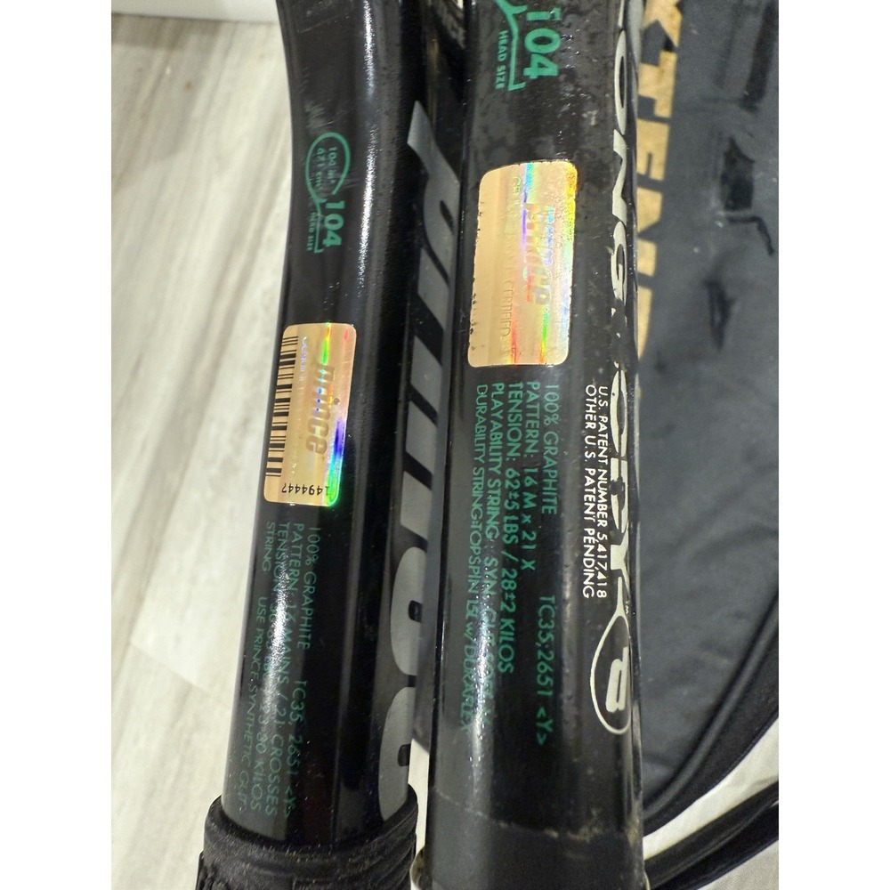 Lot Of 2 Prince Extender Rip Stick 800 Tennis Racquet Racket 104 Sq In W/ Case - Picture 11 of 15